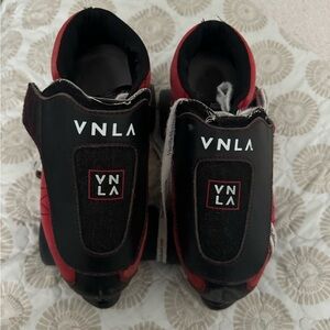 Vanilla Red and Black Roller Skates
